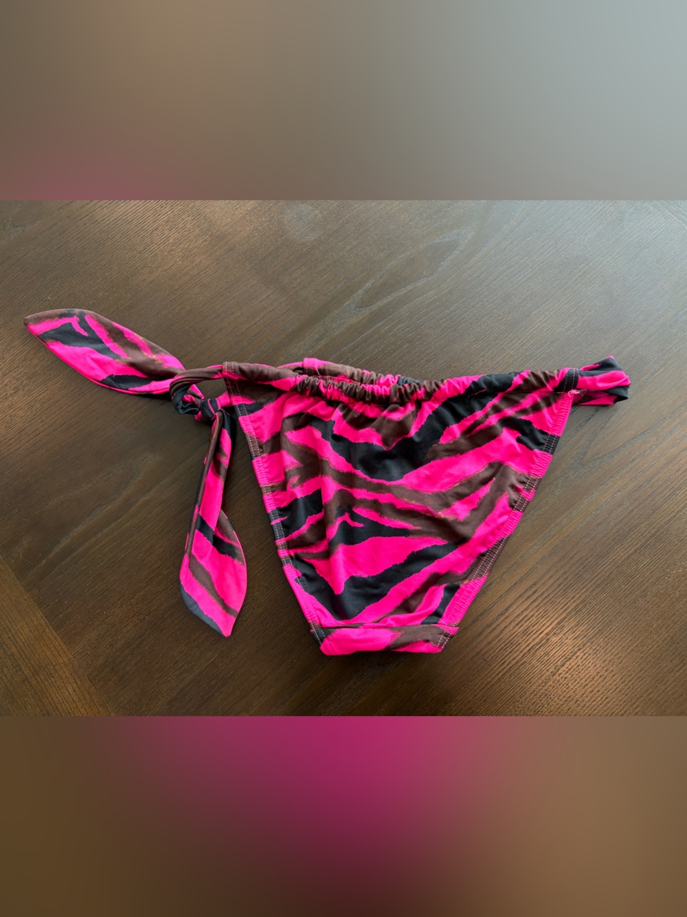 Victoria's Secret Bright Hot Pink Bikini Bottom w Side Tie - Picture 2 of 5